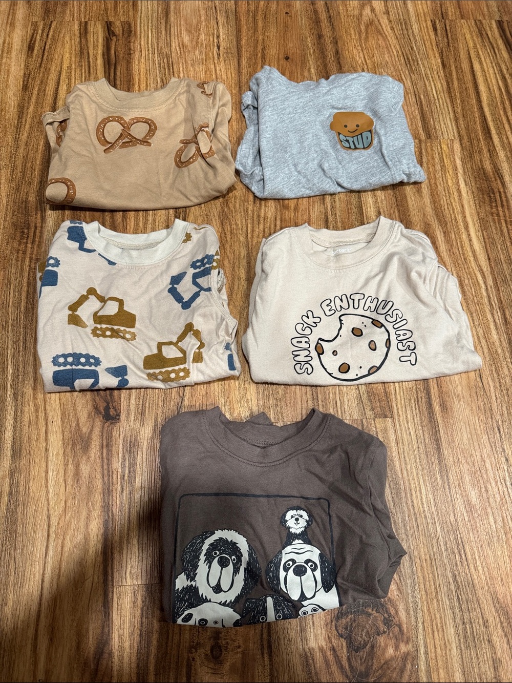 Carter's Kids Long-Sleeve Graphic Tee Set - Neutral & Earth Tones